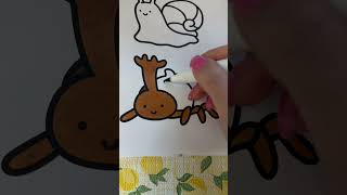 Coloring With Ohuhu Markers✨ #coloring #cozycoloring #bug #cutebug #littlebug #ohuhu #ohuhumarkers