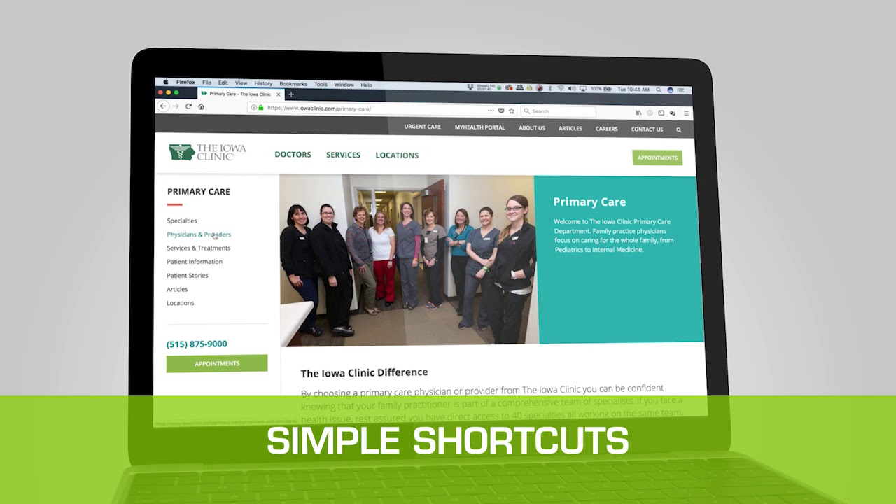 Experience The Iowa Clinic online YouTube