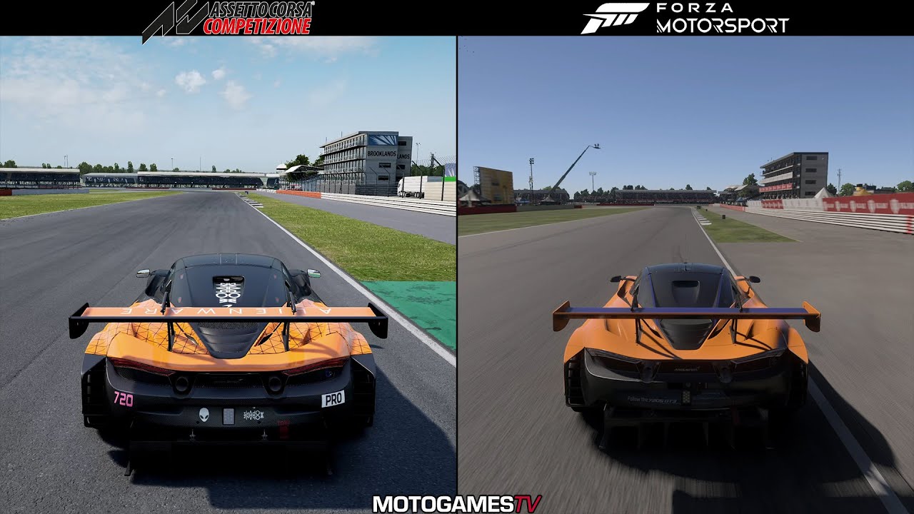 Assetto Corsa Competizione vs Forza Motorsport (2023) - 2019 McLaren 720S GT3 at Silverstone