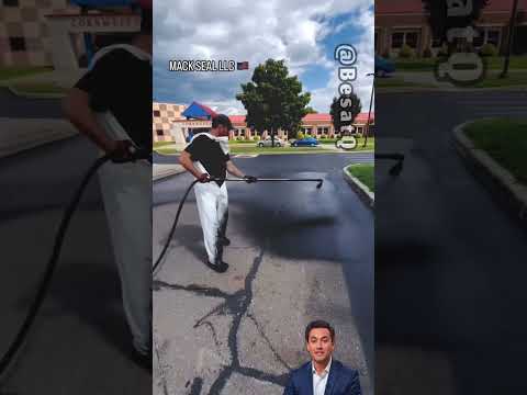 تجديد طرق أمريكا شاهد كيف يتم صبغ الأسفلت ليصبح كالجديد
