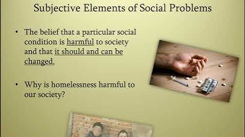 Chapter 1  Objective versus Subjective elements of a social problem