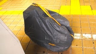 KHSの折りたたみ自転車を輪行バックに入れて地下鉄に乗ります Folding