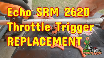 Echo SRM 2620 String Trimmer Broken Trigger Replacement..SUPER EASY!