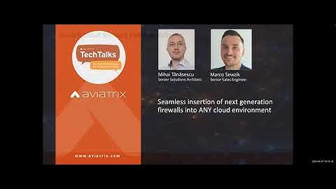 TechTalk (GERMAN) | Seamless insertion of next-generation firewalls into any cloud environment