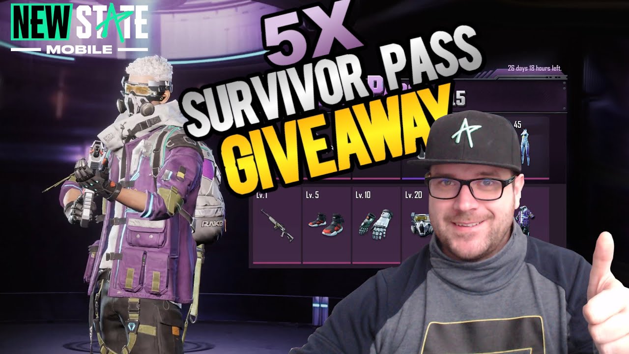🔥GIVEAWAY 5x Survivor pass Volume 15 | New State Mobile
