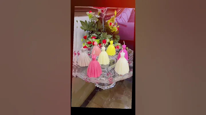 Wedding dress candle collection beautiful candles