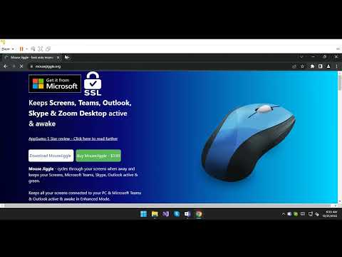 MouseJiggle keeps your Screens, Microsoft Teams, Skype, Outlook active & green.