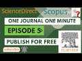How to find scopus indexed journal for free publication no article publishing charges  elsevier