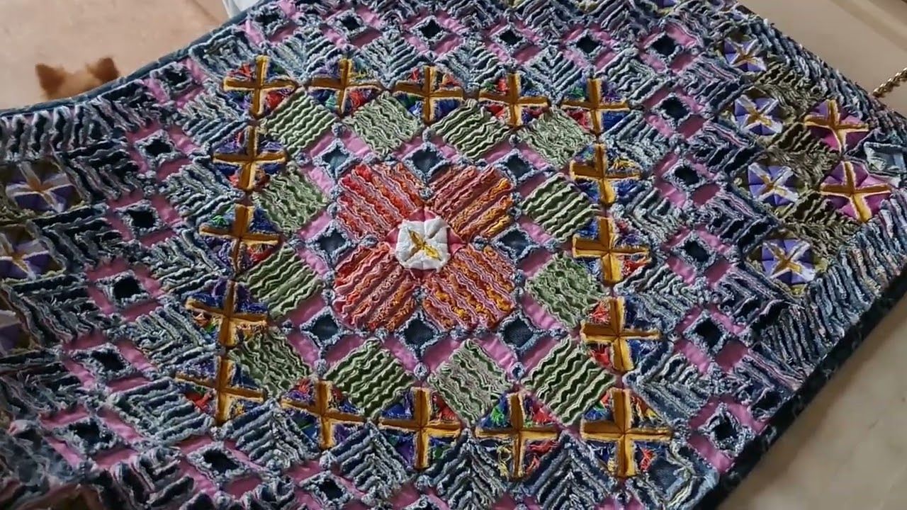 🌷обзор джинсового коврика Полянка