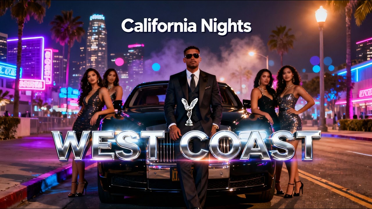 Вибрации Западного побережья 🌴 Калифорнийский ночной микс | Клубная хип-хоп музыка 2025 года, рит...