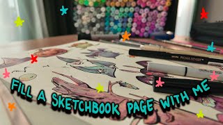 FILL A SKETCHBOOK PAGE WITH ME - while I progressively lose my chill