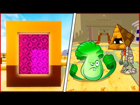 COMO FAZER UM PORTAL PARA O MUNDO DO PLANTS VS ZOMBIES EGITO - Minecraft