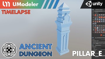3D Modeling in Unity - Timelapse of Modeling a Pillar E in the Ancient Dungeon with UModeler