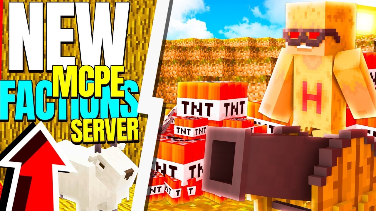 *NEW* CRAZY FACTION Server  in Minecraft PE Factions Server in MCPE!(Bedrock Edition 1.17+ Factions)