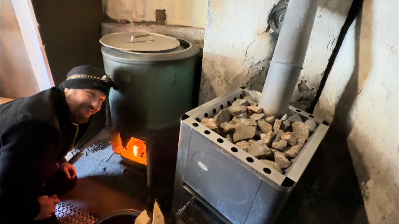 Suuri saunapäivä, ulkosaunan testaus!!Meinas päättyy katastrofiin..