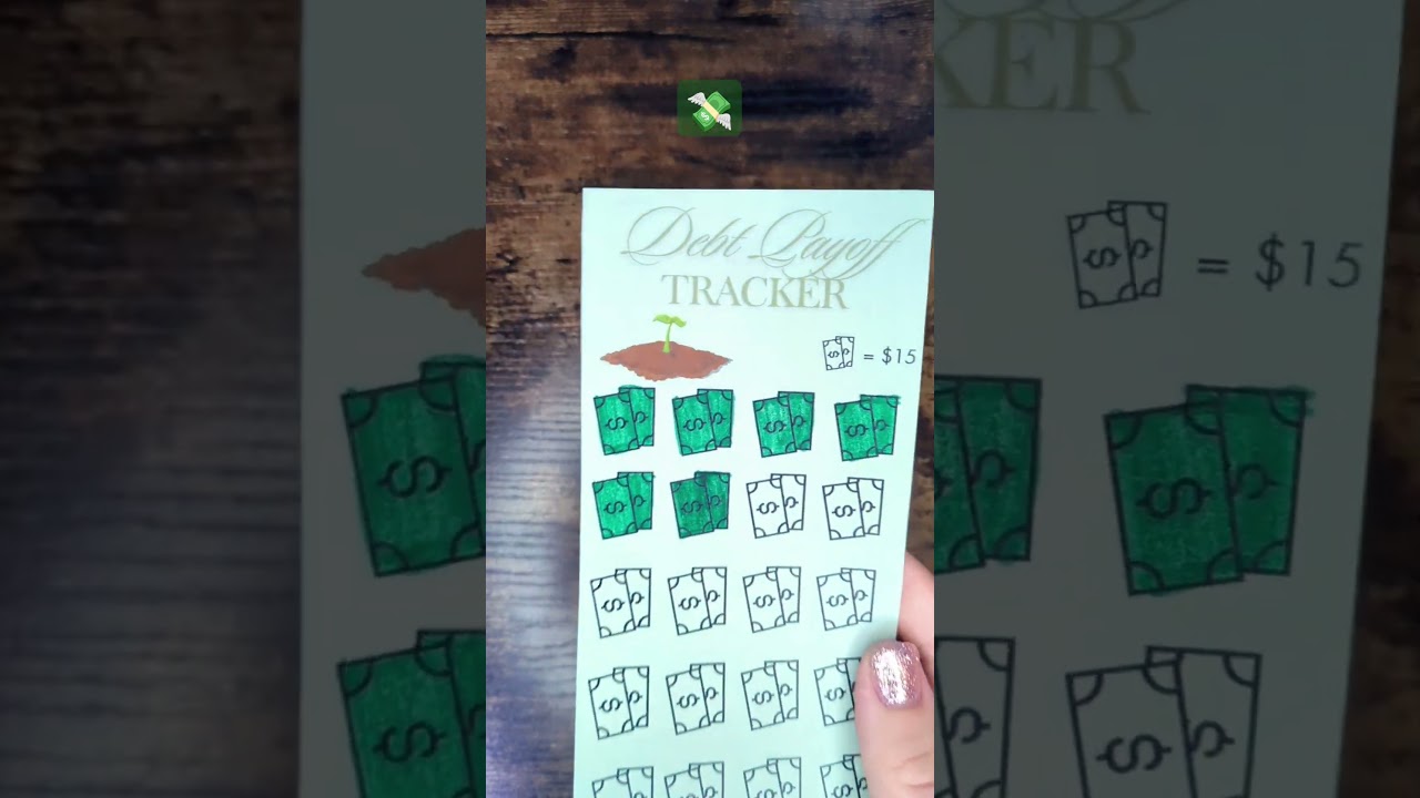 Halfway through the second row of this Debt Tracker! 💸