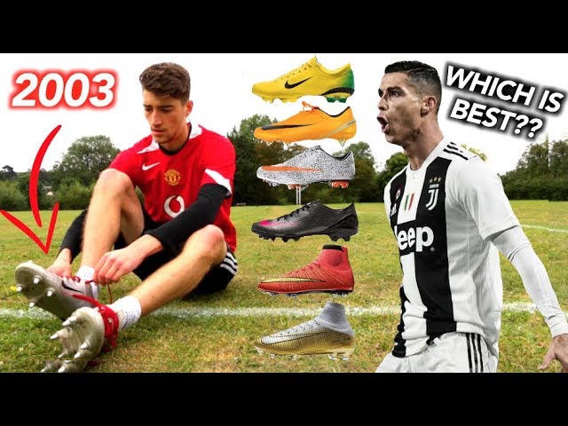 Testing ALL Cristiano Ronaldo's Football Boots (2003-2019) YouTube