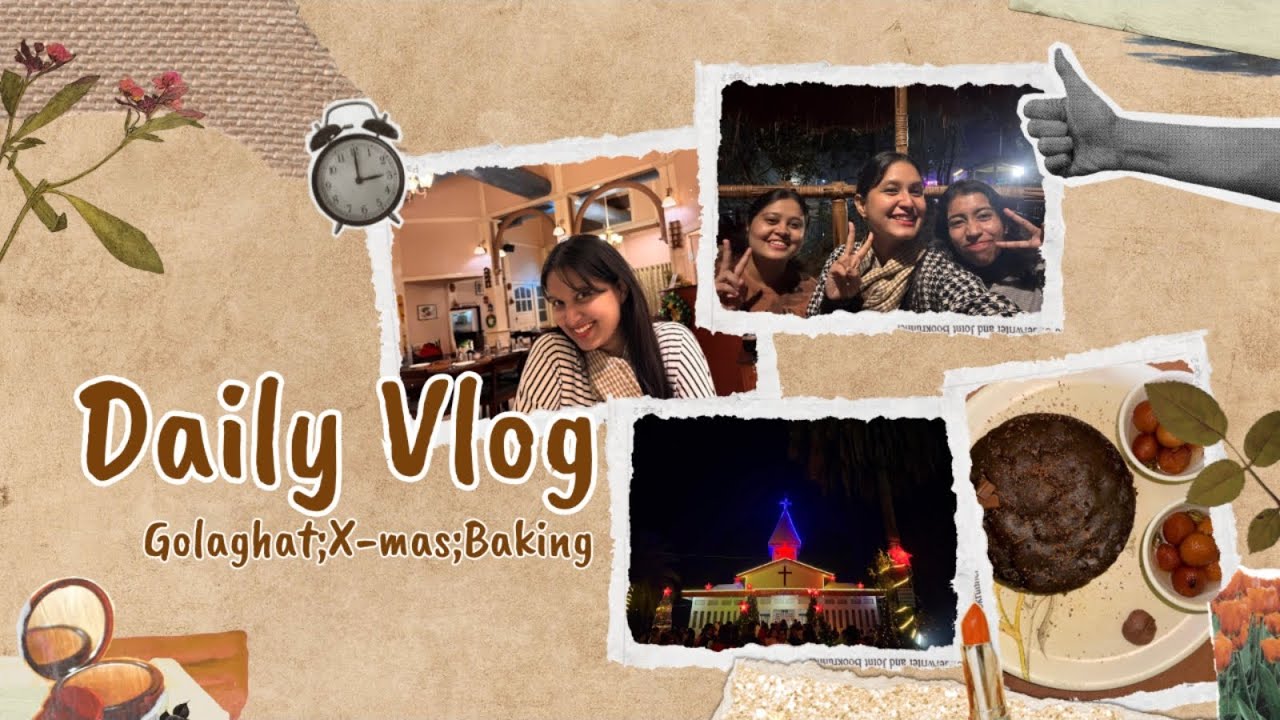 Best Friend’s Hometown Trip 🚗| Christmas Night🎄Homemade Food 🥧& Golaghat Gymkhana✨⛲️