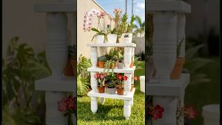 DIY Plant Stand Using Plastic Bottles and Wood 🌿🪴