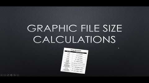 How to Calculate Graphics and Audio File Sizes | 2018 |