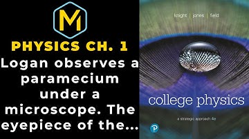 1.6 Mastering Physics Solution Tutorial - "Logan observes a paramecium under a microscope. The eyepi