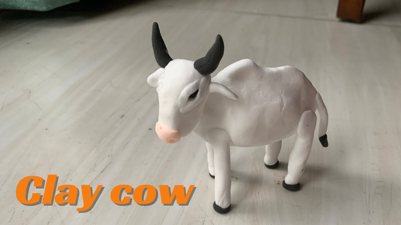 Clay Art : How To Make A Cow Out Of Clay step By Step |Easy Clay cow