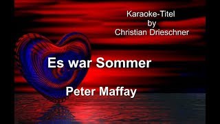 Es war Sommer  - Peter Maffay - Karaoke