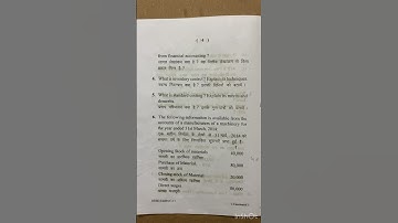 Cost and management accounting- Previous year question paper 📄 || Ranchi University  #shorts #exam