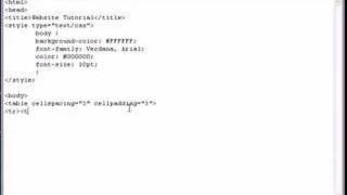 Basic HTML TABLE Website Layout Tutorial Part 1