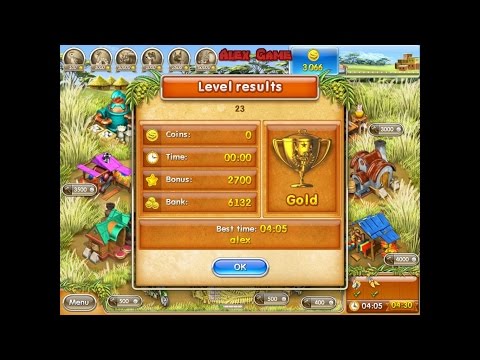 Farm Frenzy 3 Madagascar (level 23) only GOLD Веселая ферма 3 Мадагаскар (Уровень 23) Золото