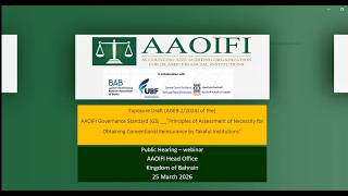 AAOIFI Public Hearing [ED of] GS related to Takaful Governance - 25 Mar 2026