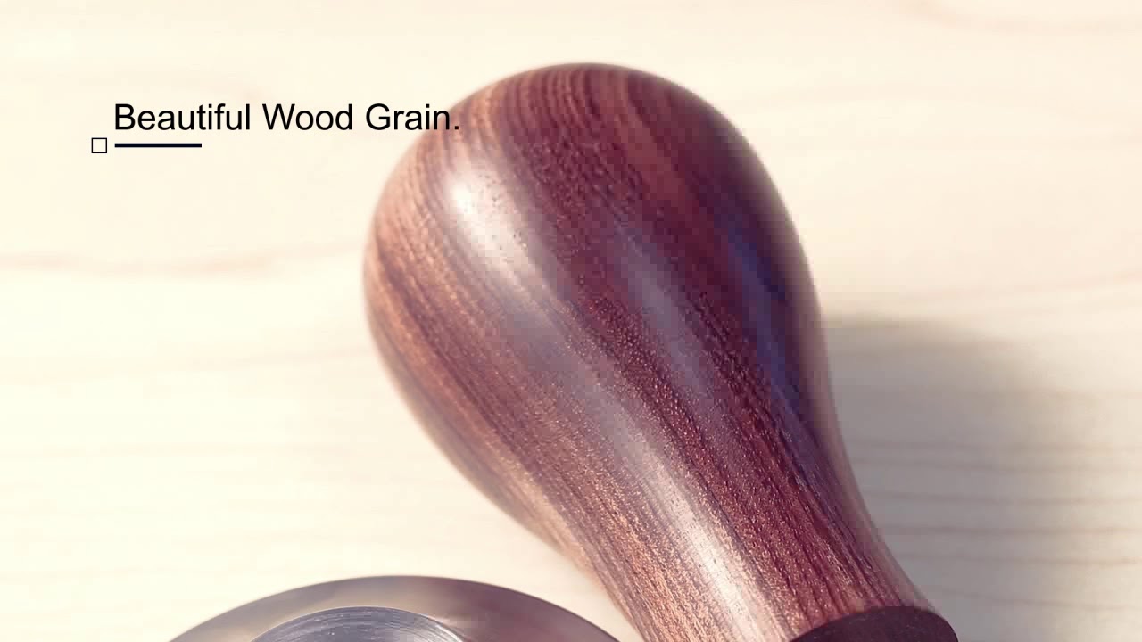 304 Stainless Steel Base Chacate Preto Wood Handle Tamper Coffee Powder Hammer 53/54/57/58mm