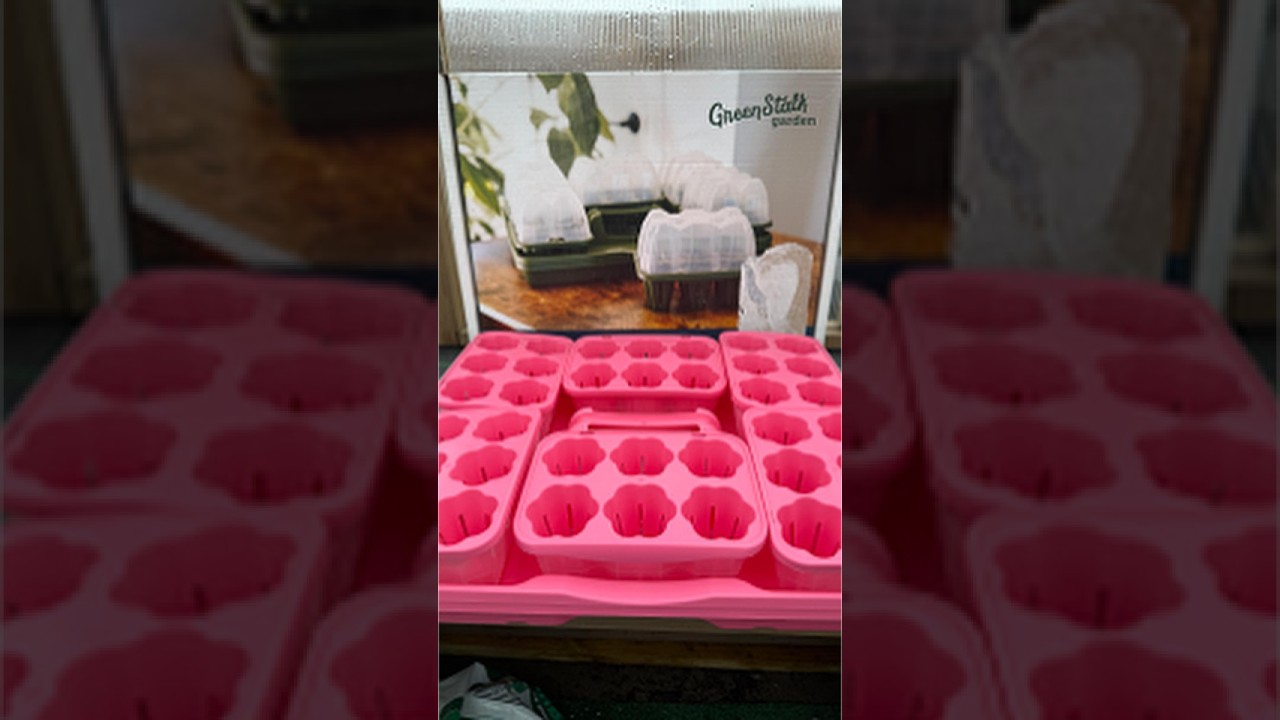 Greenstalk's Strawberry Pink Seed Starting Trays