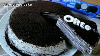 Oreo Crepe Cake Simple (takaran sendok, tanpa mixer, oven & kukusan) modal 30rb an