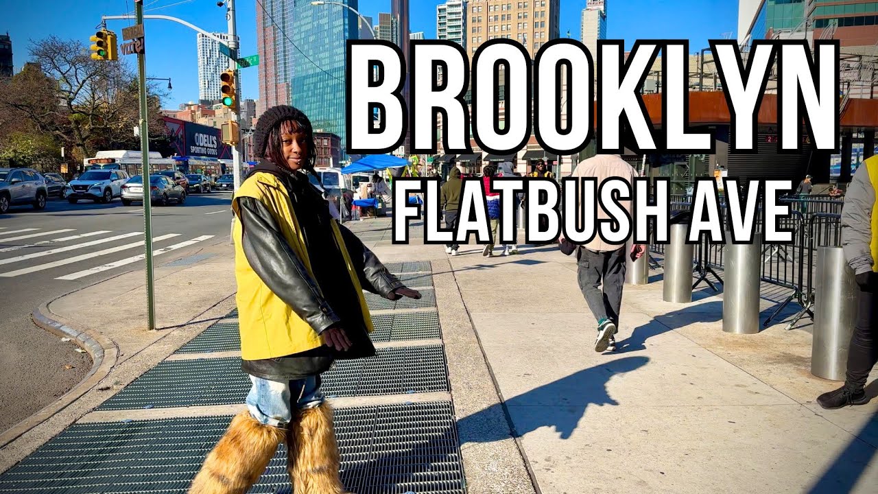 NEW YORK CITY Walking Tour [4K] - BROOKLYN - FLATBUSH AVENUE