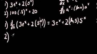 Differentiating exponential functions