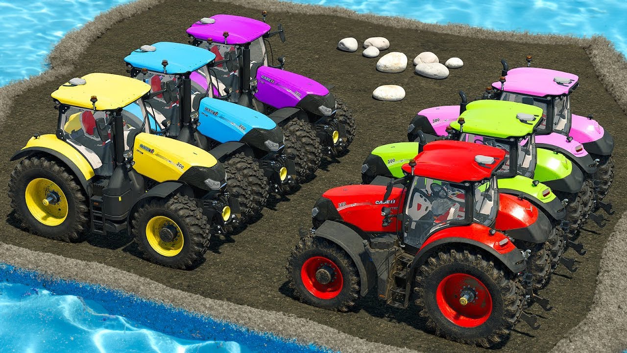 HARVESTING AND PREPARING FIELD WITH CASE TRACTORS AND DAF TRUCKS - Farming Simulator 22