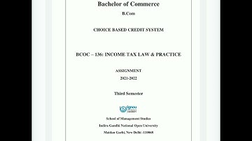 IGNOU ASSIGNMENT SOLUTION OF BCOC 136 2021-2022