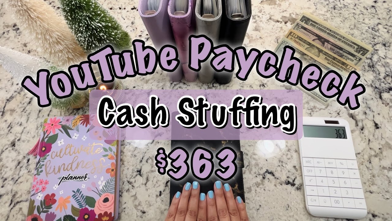 Youtube Income Cash Stuffing  | $363 | Cash Envelope Method | Budget with Jeanette