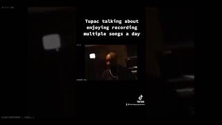 Celebrity Tupac talks about recording 3 songs a day #slaps Wealth