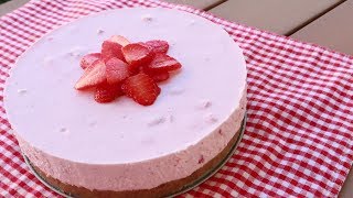 Pastel de yogurt y fresas sin azúcar - Pastel de yogurt keto/cetogénico