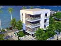 Modern building apartments  the sims 4  no cc  speed build