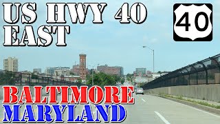 US 40 East - Baltimore - Maryland - 4K Highway Drive