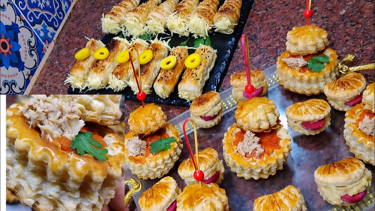 مملحات بالعجينة المورقة بحشوات مختلفة البنة اكثر من راءعة غير ماتراطوش الوصفة مع اسرار الطياب 👌💯