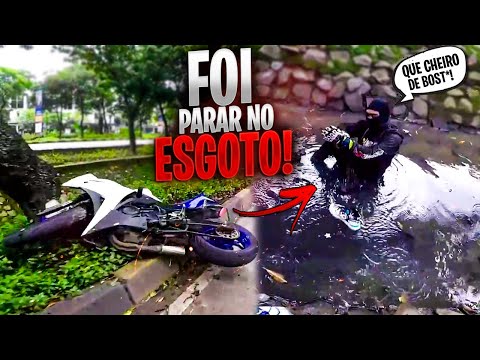 Motociclistas Vida Loka 103 - BATEU E FOI PARAR DENTRO DO ESGOTO!