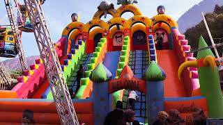Colorful Kids Fun Fair | Gaint Bouncy Slide Adventure!