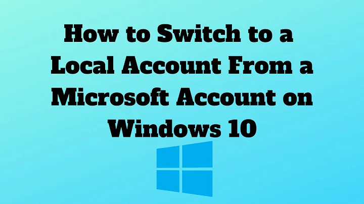 How to Switch to a Local Account From a Microsoft Account on Windows 10