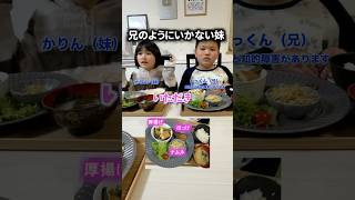 【感覚鈍麻】の自閉症兄の真似をして後悔した妹 #自閉症 #もっくんかりんとう #特性 #感覚鈍麻#夕食 #食育