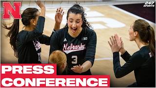 No. 1 Nebraska volleyball sweeps No. 7 Wisconsin press conference