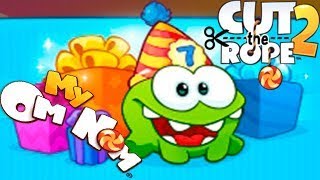 Ам Ням Cut the Rope 2 #34 ДЕНЬ РОЖДЕНИЯ Ам Няма! Детское видео Игровой мультик Let's play